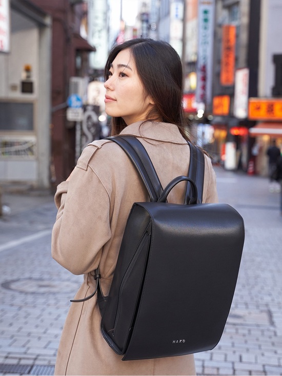 Hako Handbags - Hako One Randoseru Backpack – Classic Black Vegan Leather (NEW)